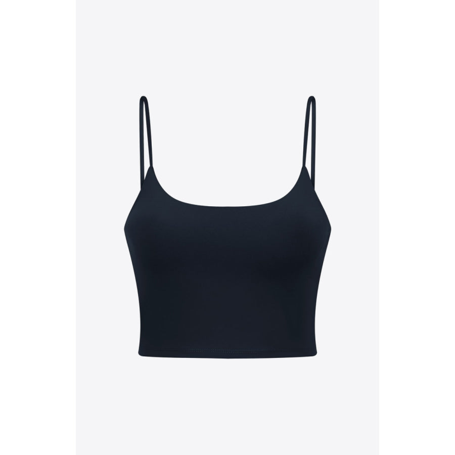 Millennia Feel Like Skin Scoop Neck Sports Cami Black / S Apparel and Accessories