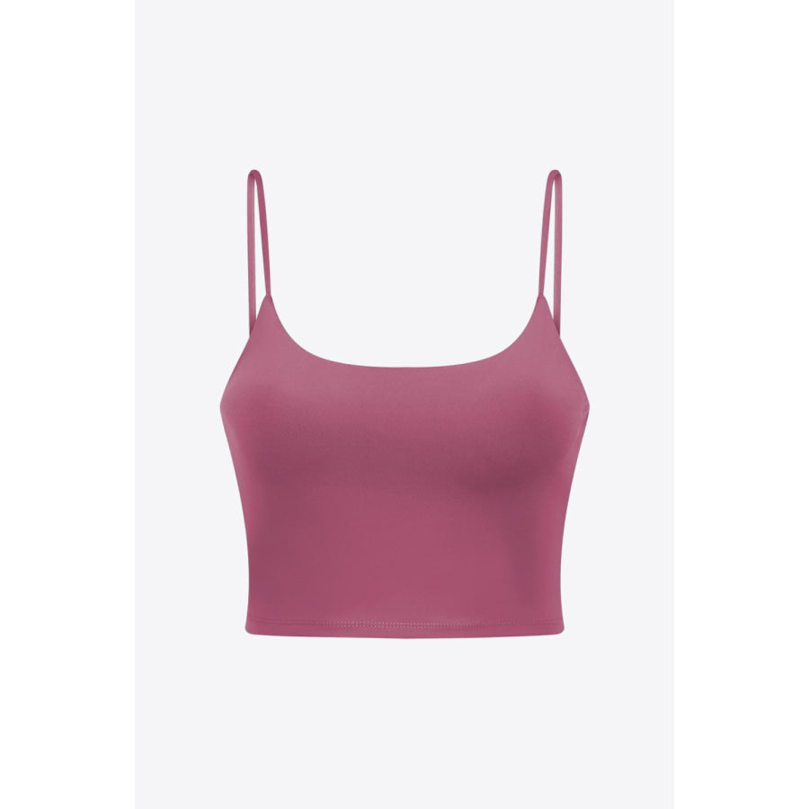 Millennia Feel Like Skin Scoop Neck Sports Cami Magenta / S Apparel and Accessories