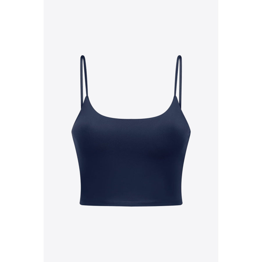 Millennia Feel Like Skin Scoop Neck Sports Cami Navy / S Apparel and Accessories