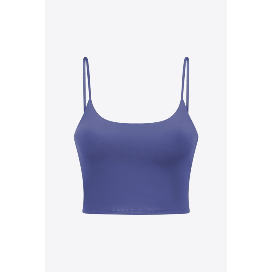 Millennia Feel Like Skin Scoop Neck Sports Cami Periwinkle / S Apparel and Accessories