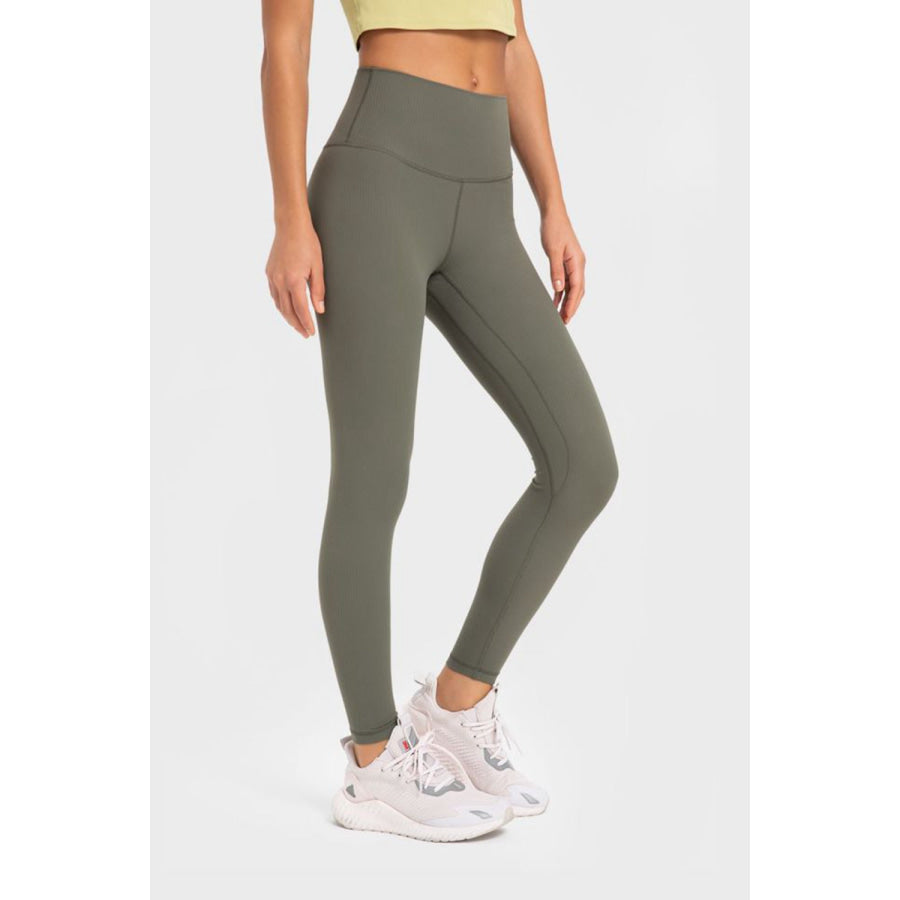 Millennia Highly Stretchy Wide Waistband Yoga Leggings Apparel and Accessories