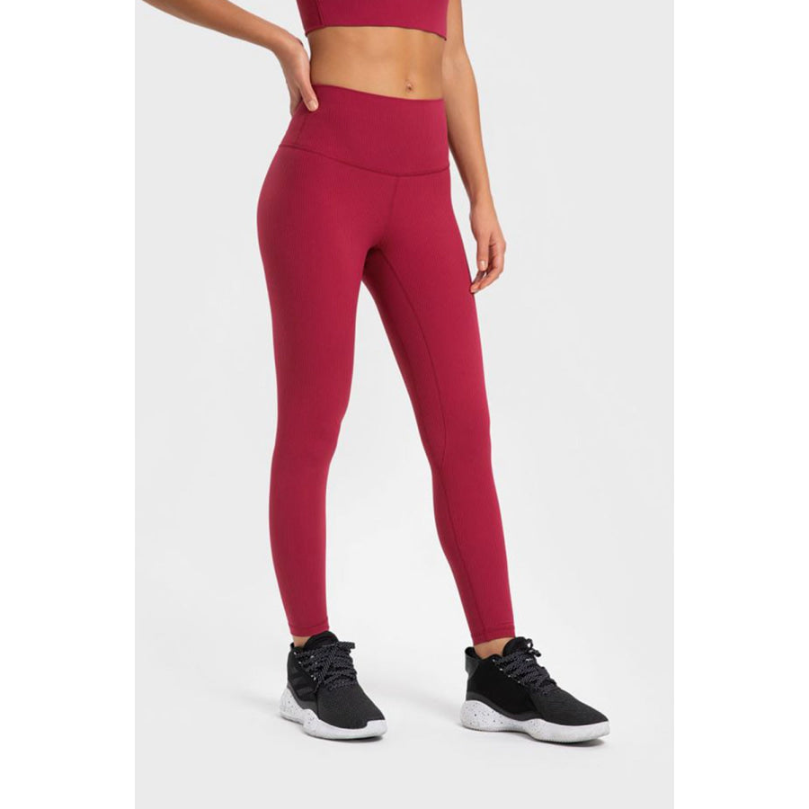 Millennia Highly Stretchy Wide Waistband Yoga Leggings Apparel and Accessories