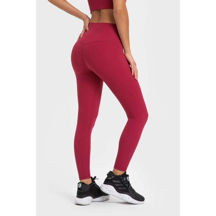 Millennia Highly Stretchy Wide Waistband Yoga Leggings Apparel and Accessories