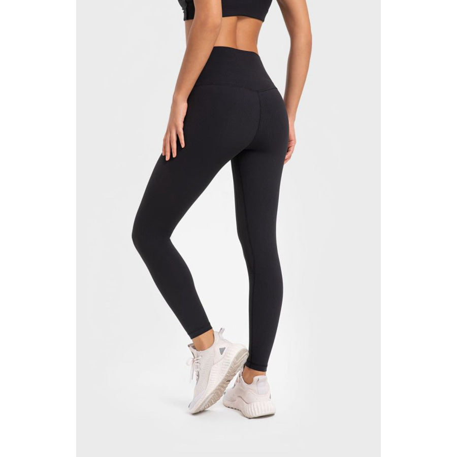 Millennia Highly Stretchy Wide Waistband Yoga Leggings Apparel and Accessories