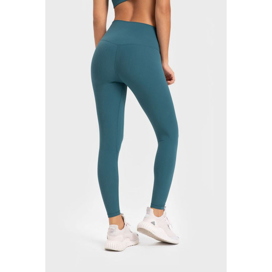 Millennia Highly Stretchy Wide Waistband Yoga Leggings Apparel and Accessories