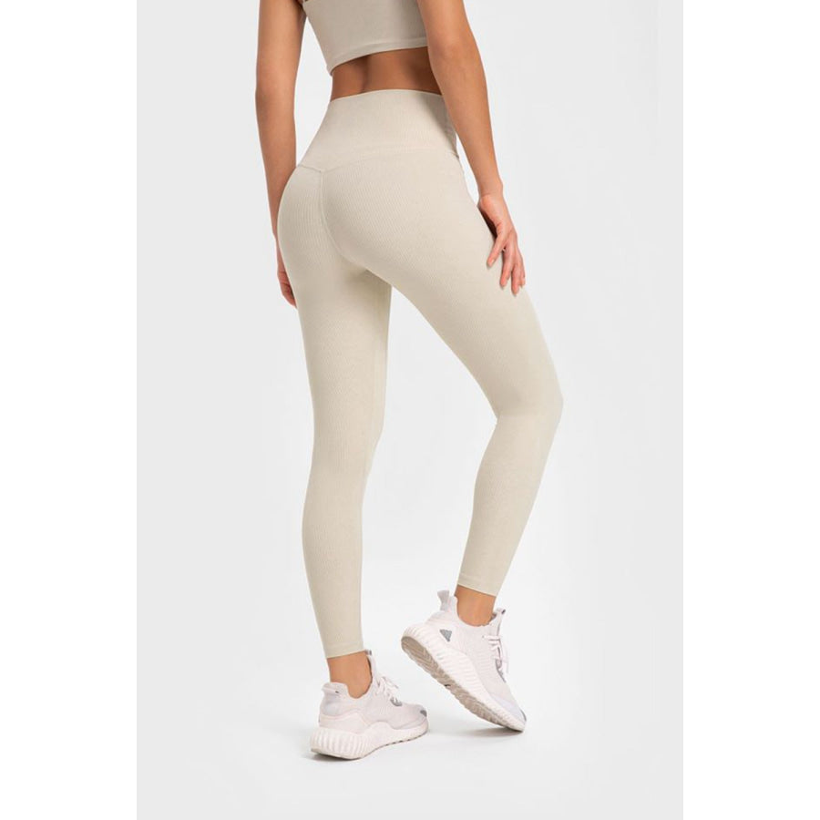 Millennia Highly Stretchy Wide Waistband Yoga Leggings Apparel and Accessories