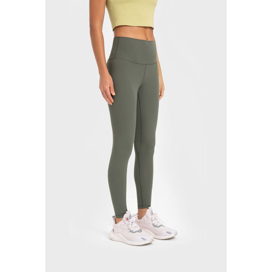 Millennia Highly Stretchy Wide Waistband Yoga Leggings Apparel and Accessories