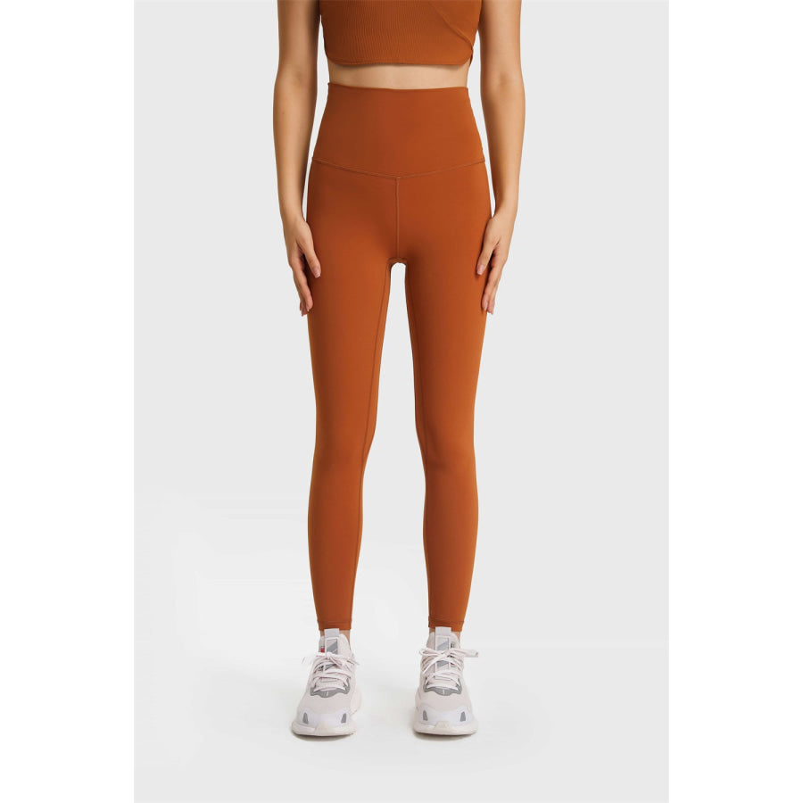 Millennia Ultra Soft High Waist Leggings Brown / 4 Apparel and Accessories