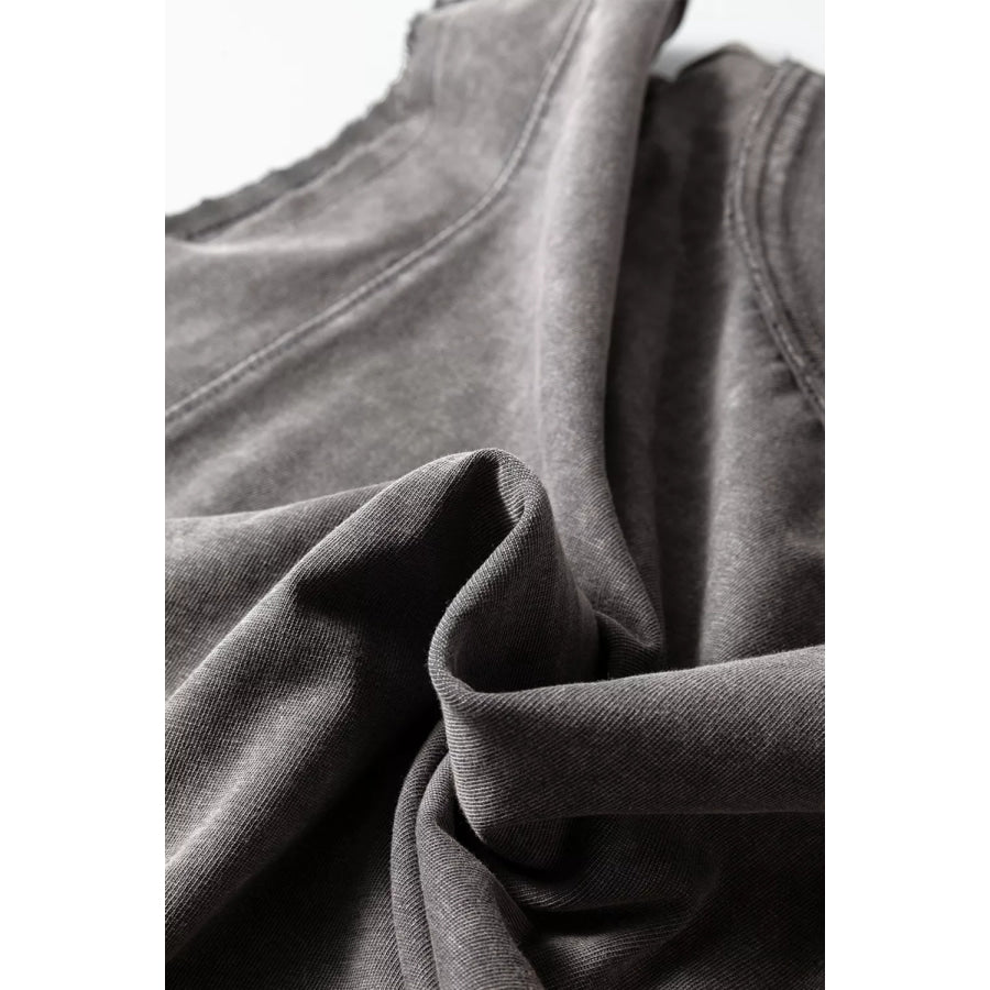 Mineral Wash Boxy Fit Cotton Tank Top Apparel and Accessories