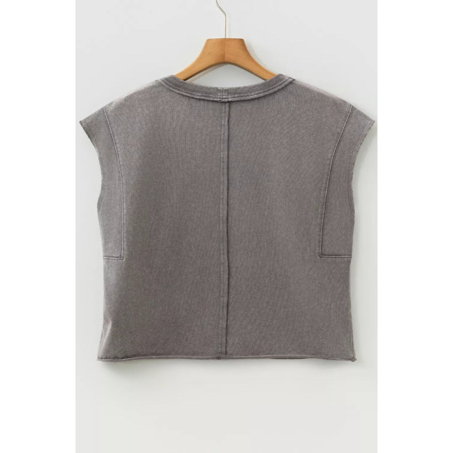 Mineral Wash Boxy Fit Cotton Tank Top Apparel and Accessories