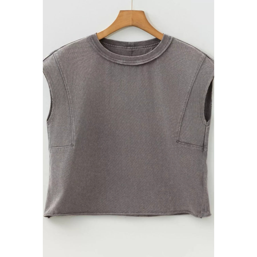 Mineral Wash Boxy Fit Cotton Tank Top Apparel and Accessories