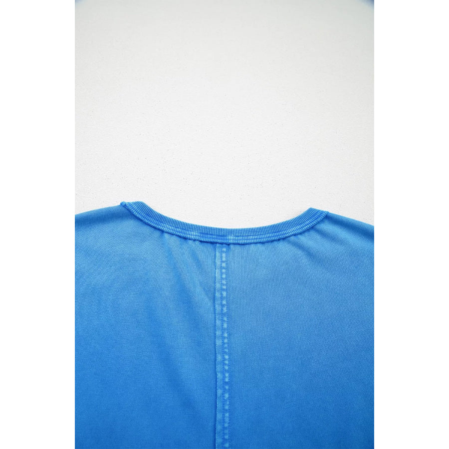 Mineral Wash Star Mesh Patchwork Oversize Tee Apparel and Accessories