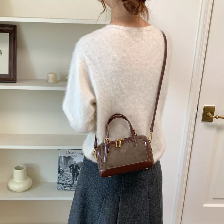 Mini Barrel Crossbody Bag with Cute Charm Green / One Size Apparel and Accessories