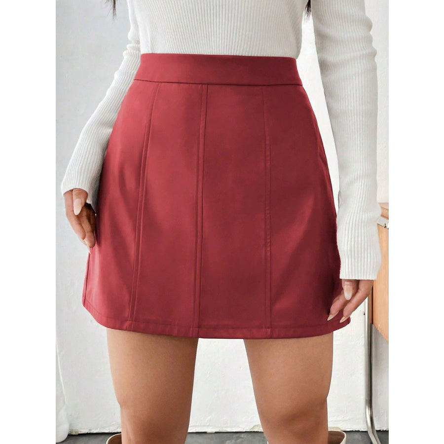 Mini Skirt with Zipper Apparel and Accessories