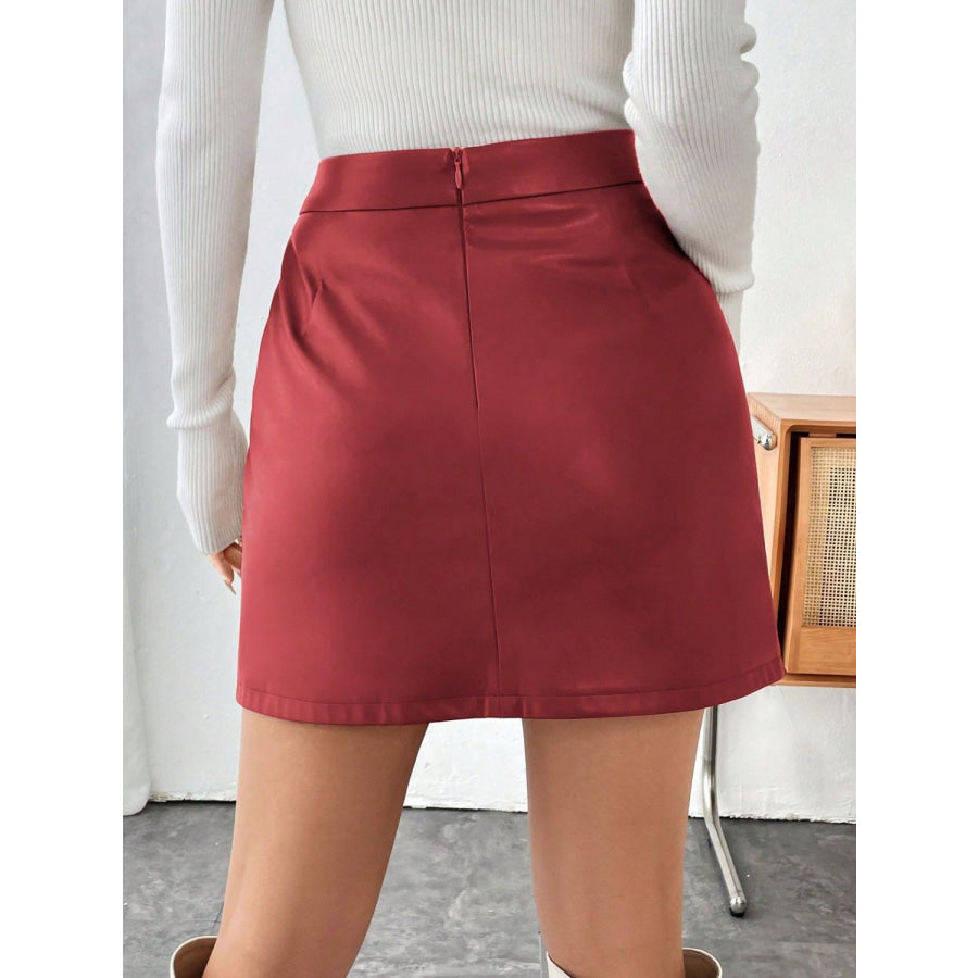 Mini Skirt with Zipper Apparel and Accessories