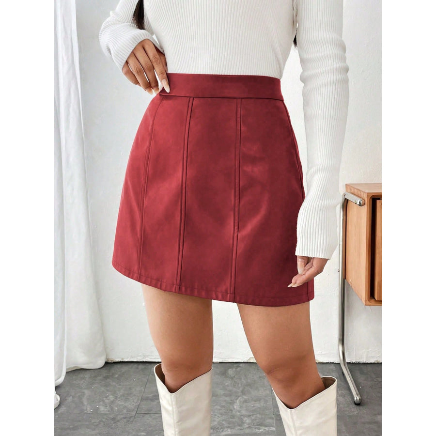 Mini Skirt with Zipper Apparel and Accessories