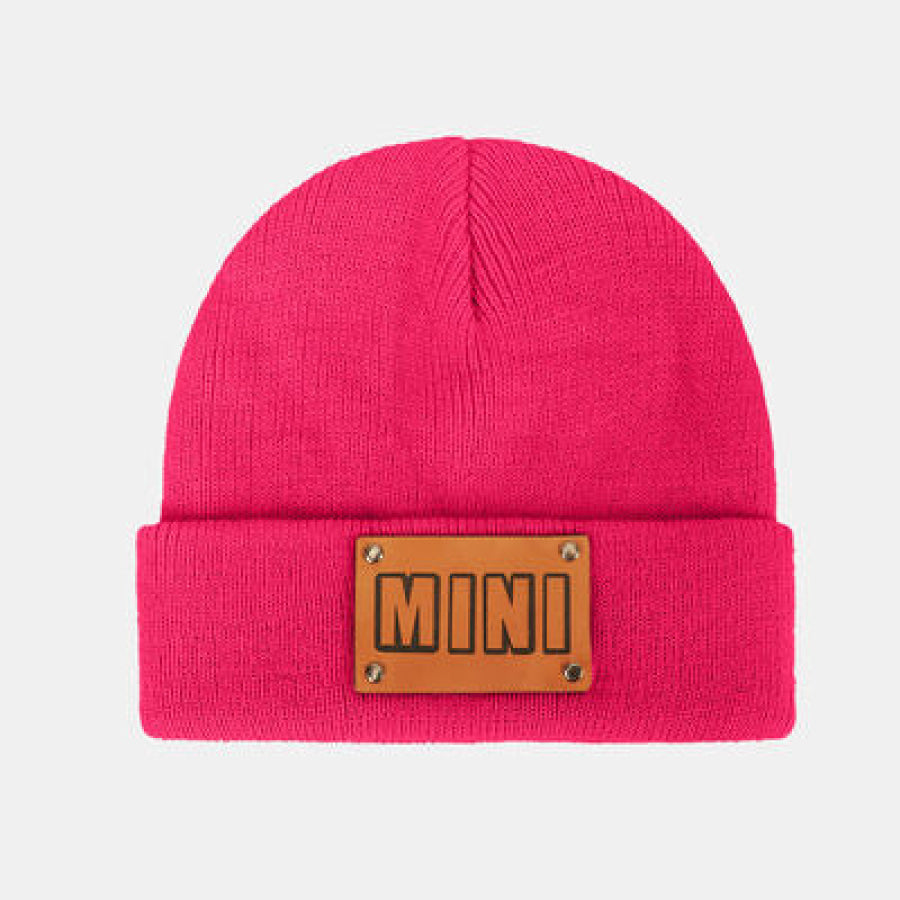 MINI Warm Winter Knit Kids Hat Hot Pink / One Size Apparel and Accessories