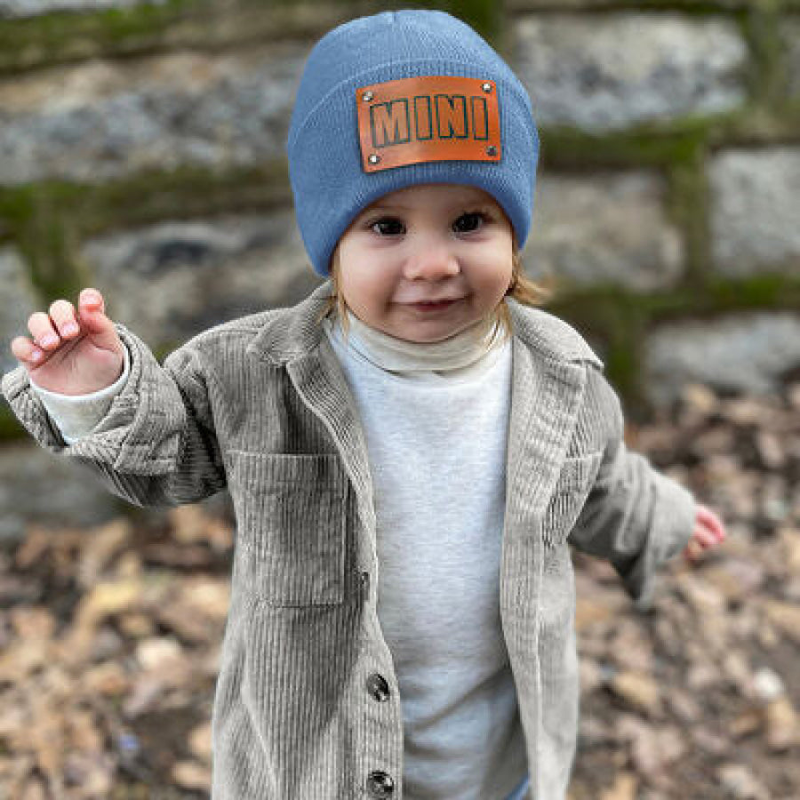 MINI Warm Winter Knit Kids Hat Sky Blue / One Size Apparel and Accessories