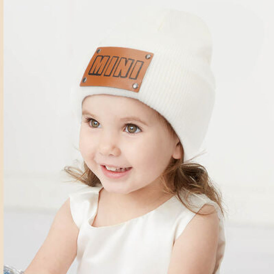 MINI Warm Winter Knit Kids Hat White / One Size Apparel and Accessories