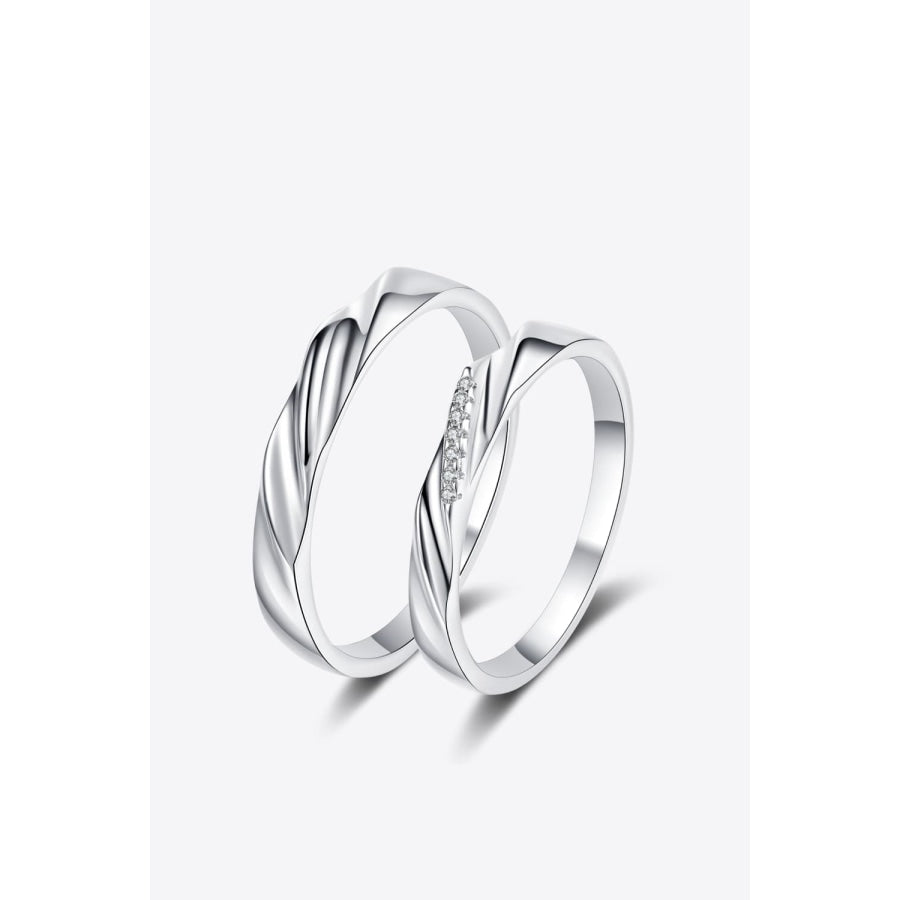 Minimalist 925 Sterling Silver Rhodium-Plated Ring