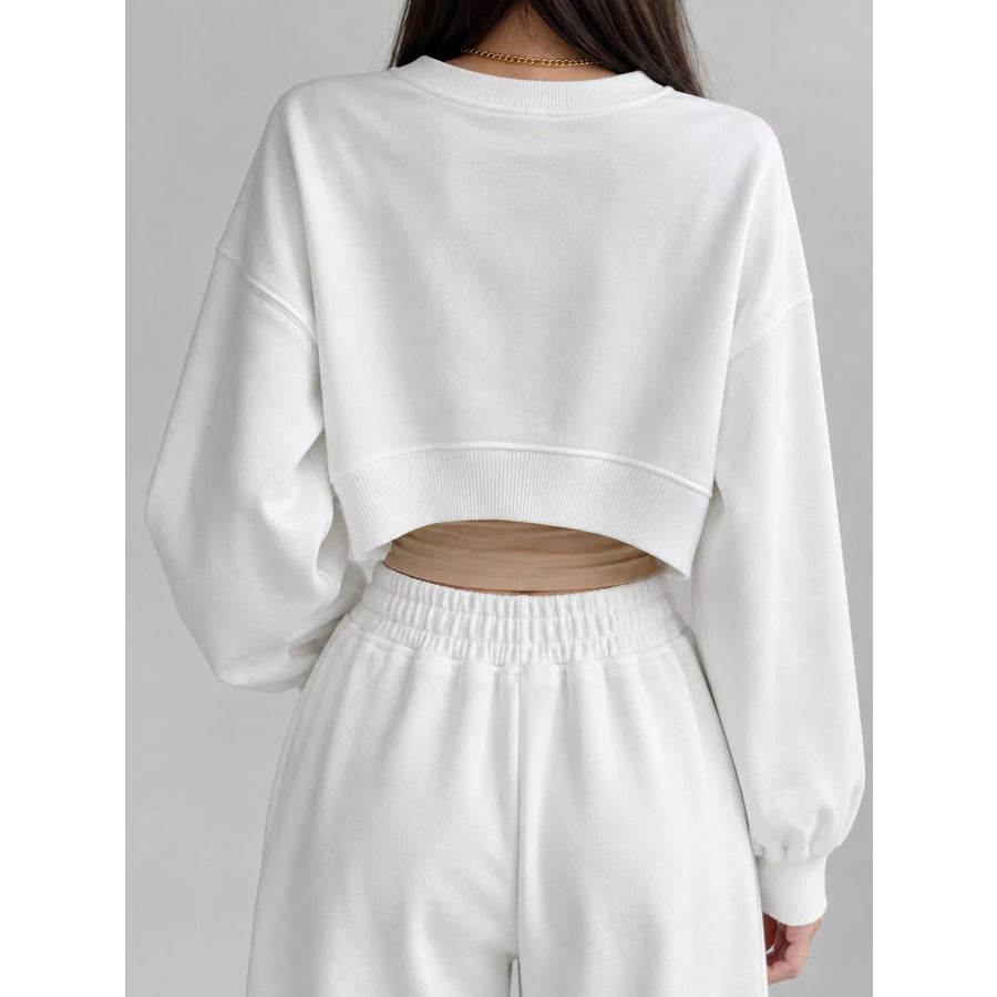Minimalist Cropped Sweatshirt Apparel and Accessories