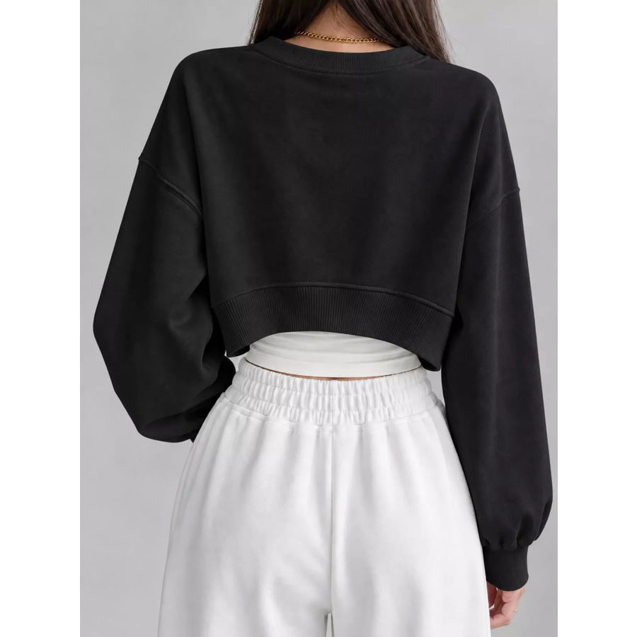 Minimalist Cropped Sweatshirt Apparel and Accessories