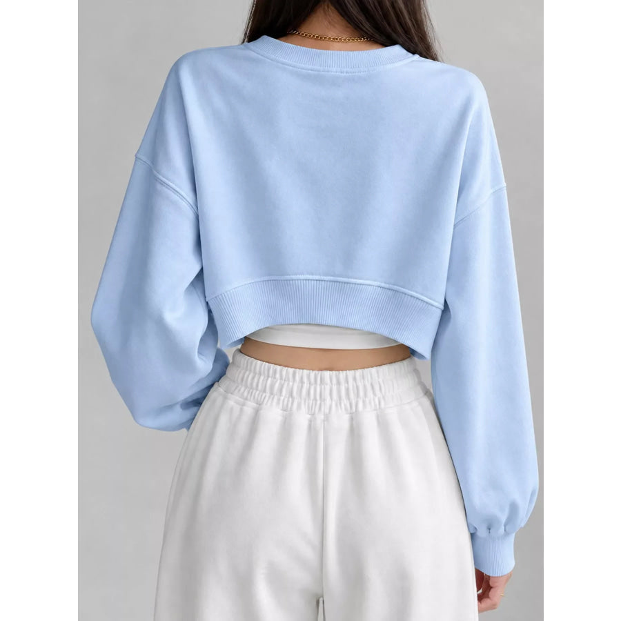 Minimalist Cropped Sweatshirt Apparel and Accessories