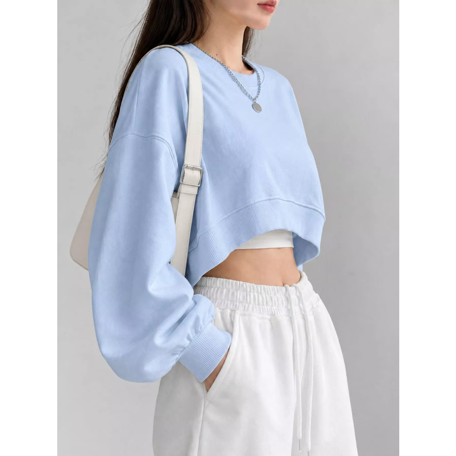 Minimalist Cropped Sweatshirt Apparel and Accessories