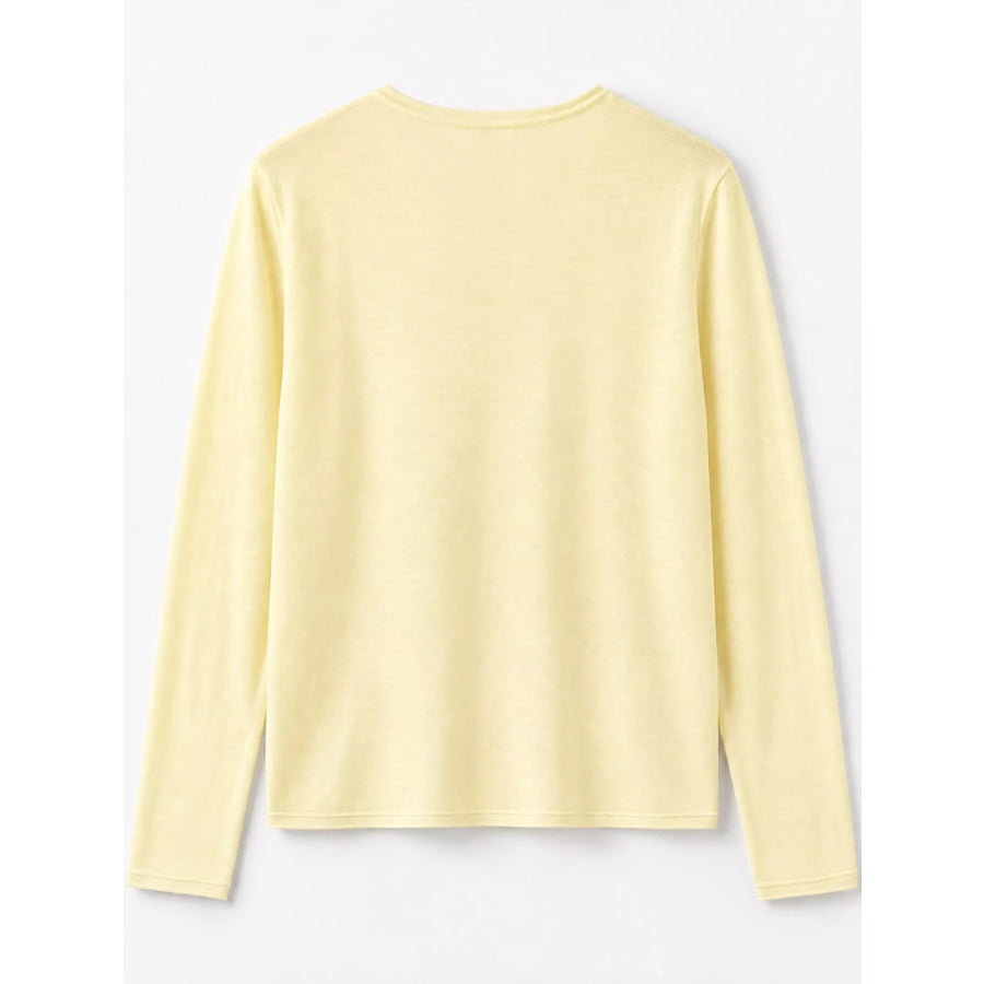 Minimalist Lightweight Crew Neck Cardigan with Chest Pocket Apparel and Accessories