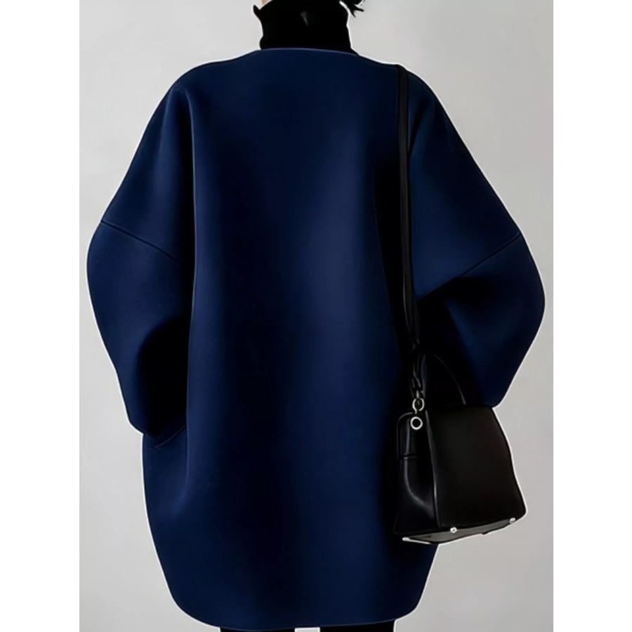 Minimalist Oversized Scuba-Style Outerwear Coat Apparel and Accessories
