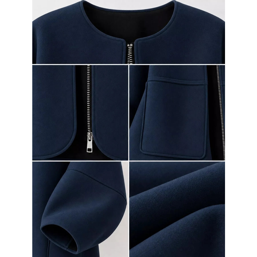 Minimalist Oversized Scuba-Style Outerwear Coat Apparel and Accessories