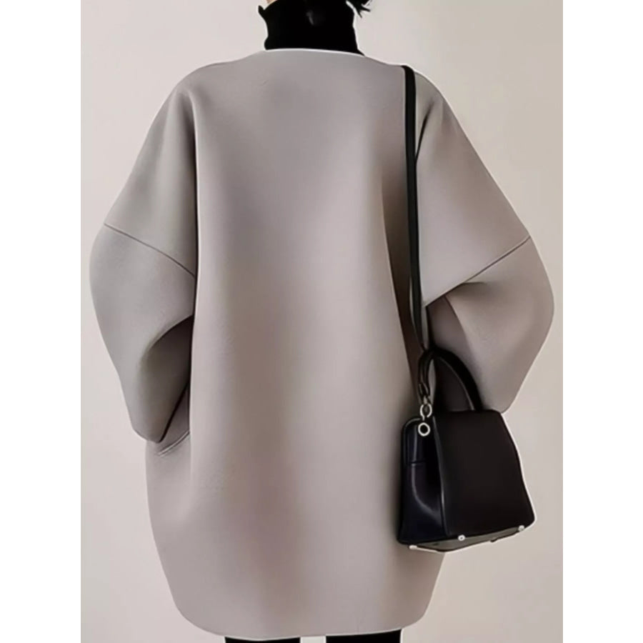 Minimalist Oversized Scuba-Style Outerwear Coat Apparel and Accessories