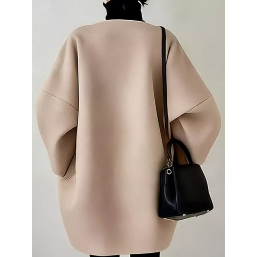 Minimalist Oversized Scuba-Style Outerwear Coat Apparel and Accessories