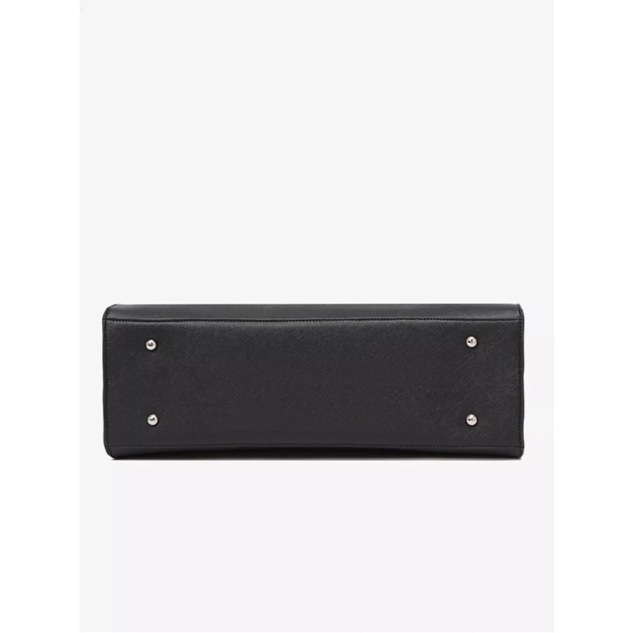 Minimalist PU Leather Tote Bag Black / onesize Apparel and Accessories