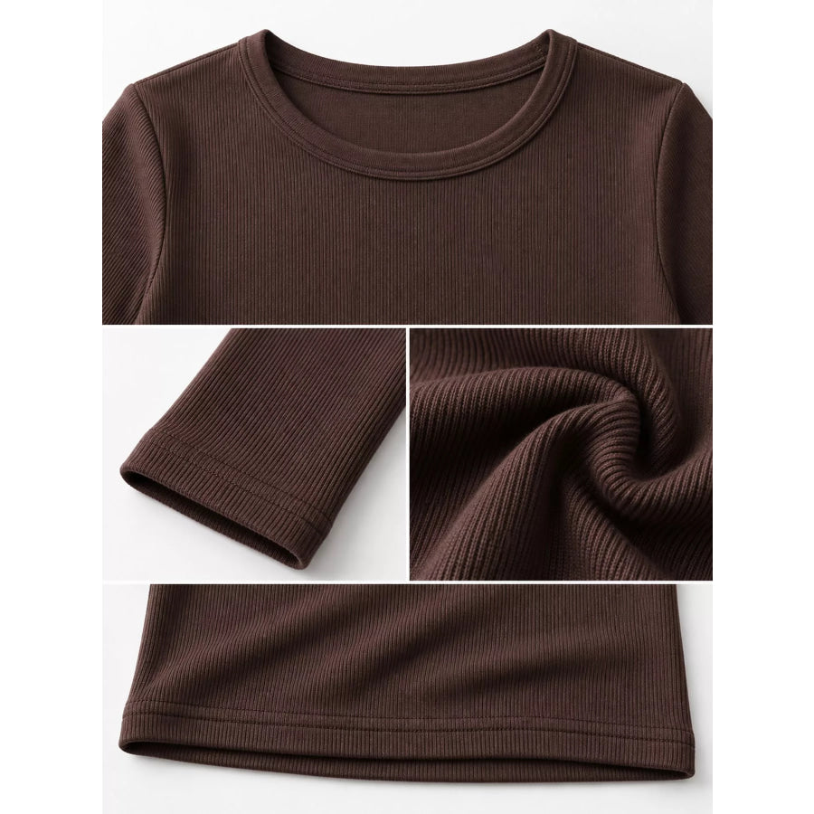 Minimalist Slim-Fit Long Sleeve Crew Neck T-Shirt Apparel and Accessories