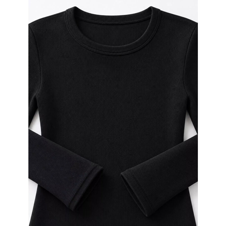 Minimalist Slim-Fit Long Sleeve Crew Neck T-Shirt Apparel and Accessories