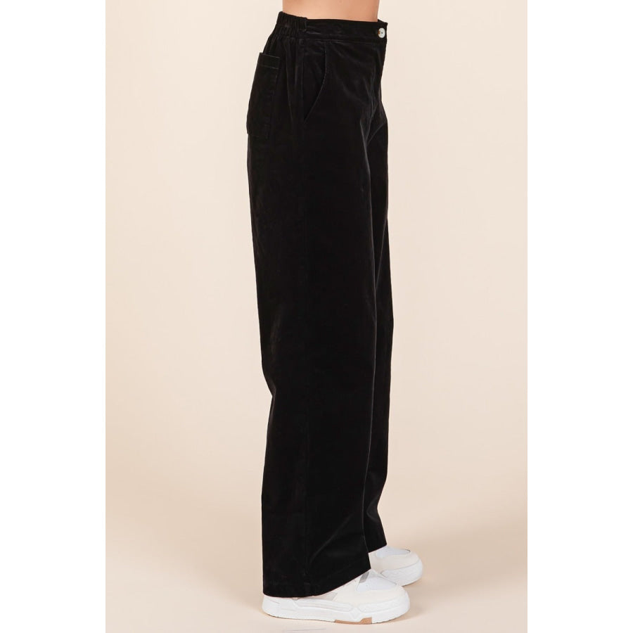 Mittoshop Corduroy Back Elastic Waist Pants Apparel and Accessories