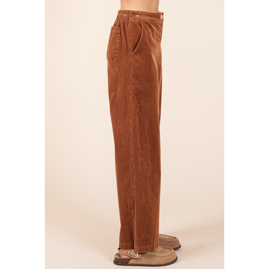 Mittoshop Corduroy Back Elastic Waist Pants Apparel and Accessories