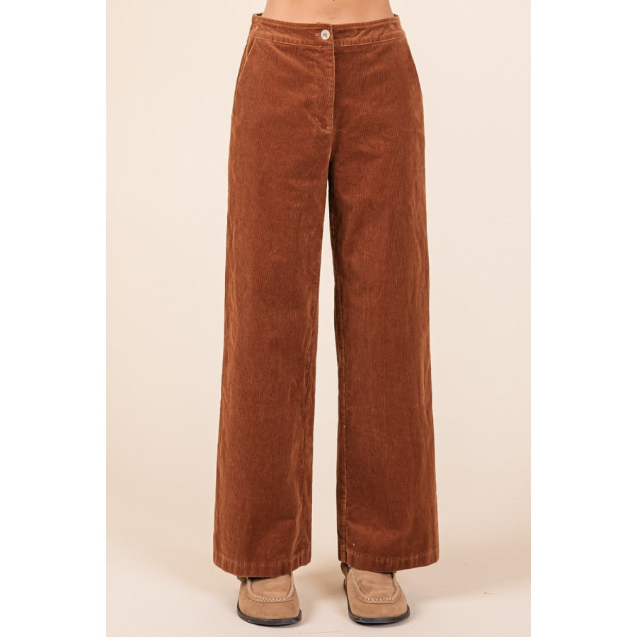 Mittoshop Corduroy Back Elastic Waist Pants Apparel and Accessories