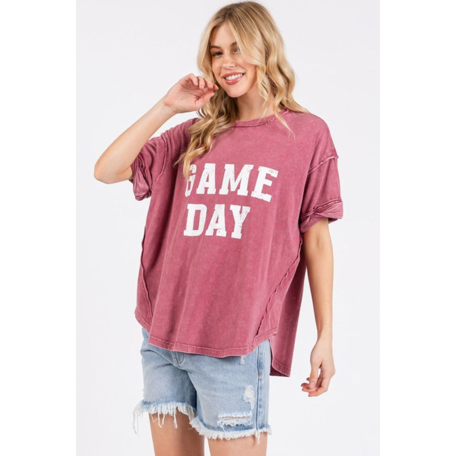 Mittoshop GAME DAY Round Neck Short Sleeve T-Shirt Apparel and Accessories