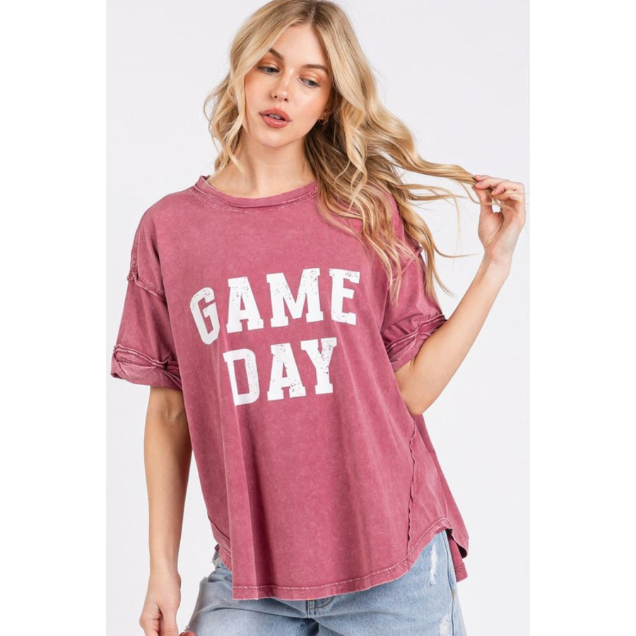 Mittoshop GAME DAY Round Neck Short Sleeve T-Shirt Apparel and Accessories