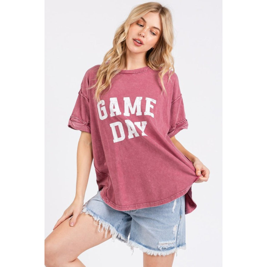 Mittoshop GAME DAY Round Neck Short Sleeve T-Shirt Apparel and Accessories