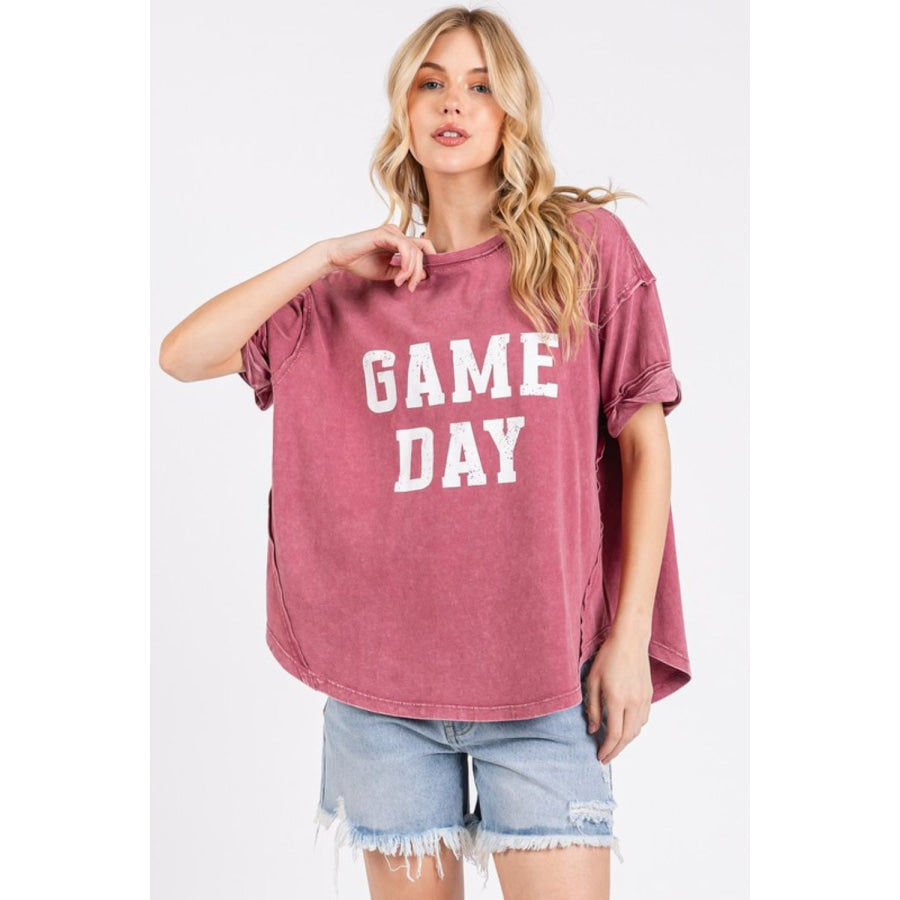 Mittoshop GAME DAY Round Neck Short Sleeve T-Shirt Apparel and Accessories