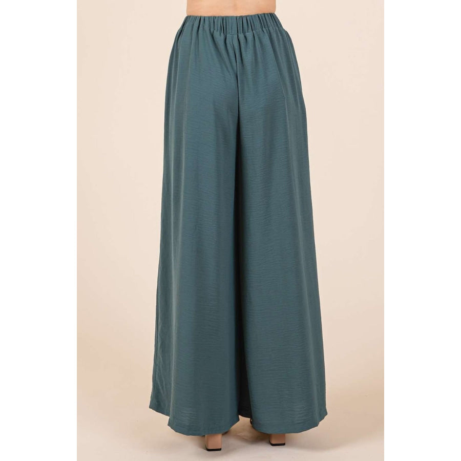 Mittoshop Pleated Wide Leg Pants Apparel and Accessories