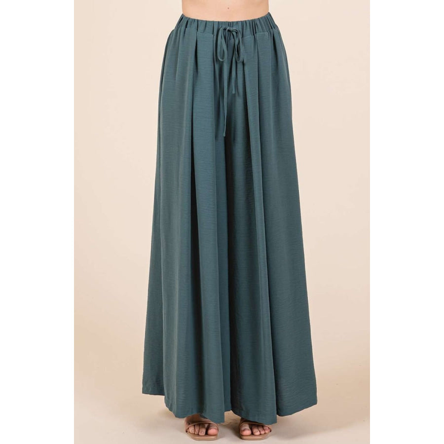 Mittoshop Pleated Wide Leg Pants Apparel and Accessories