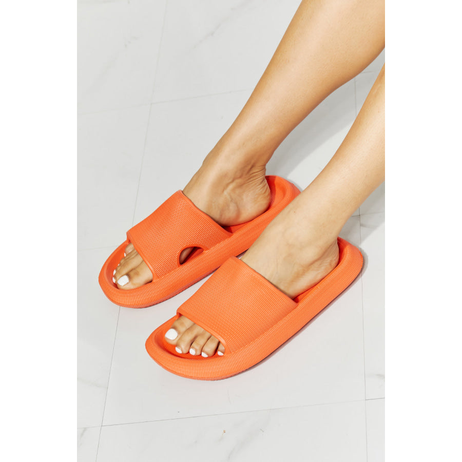 MMShoes Arms Around Me Open Toe Slide in Orange footwear