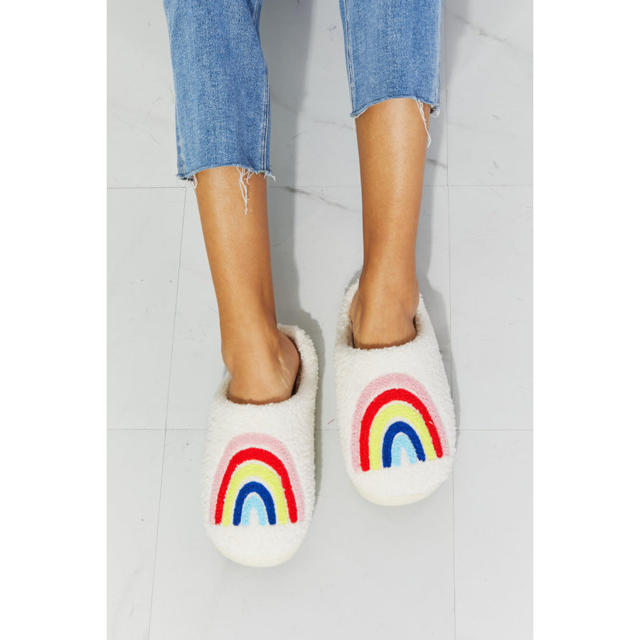 MMShoes Rainbow Plush Slipper Rainbow / S footwear