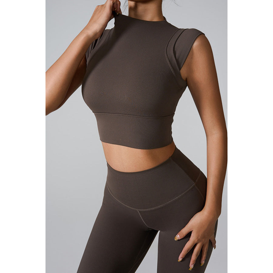 Mock Neck Active Tank Apparel and Accessories