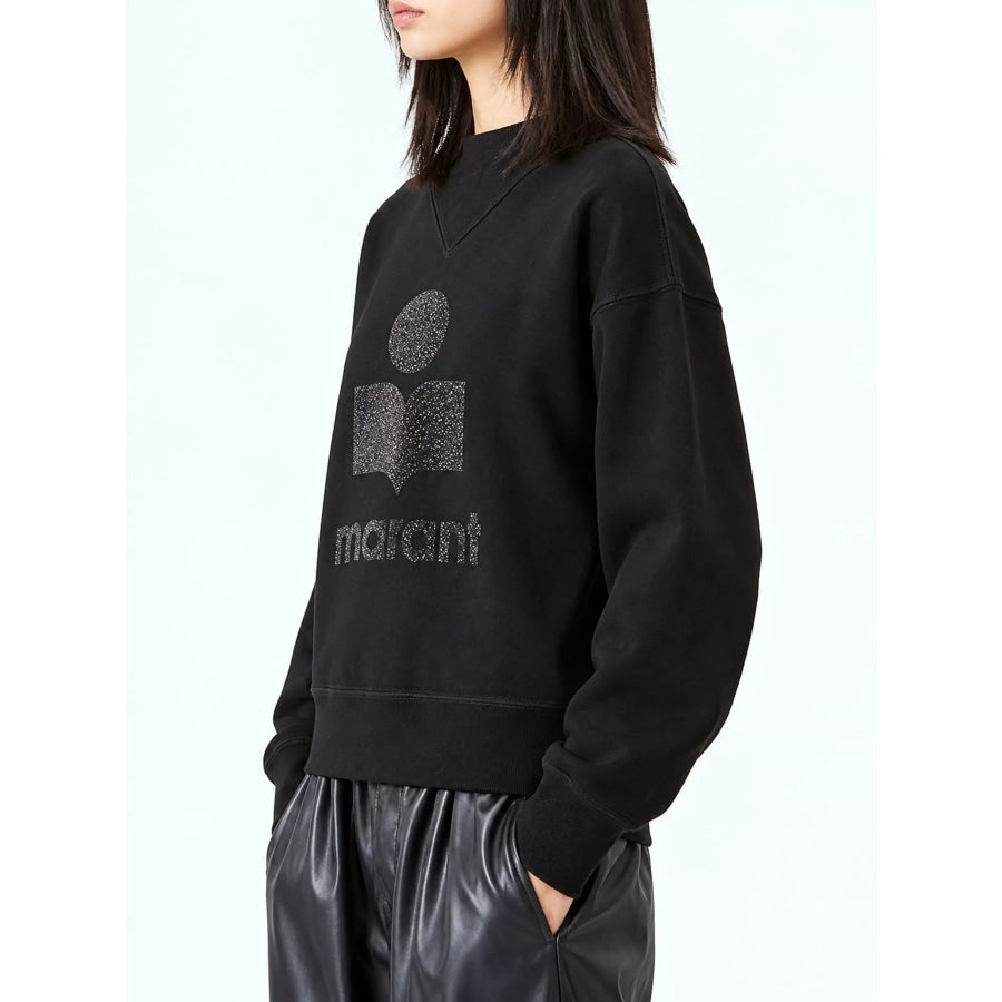 Mock Neck Dropped Shoulder Sweatshirt Apparel and Accessories