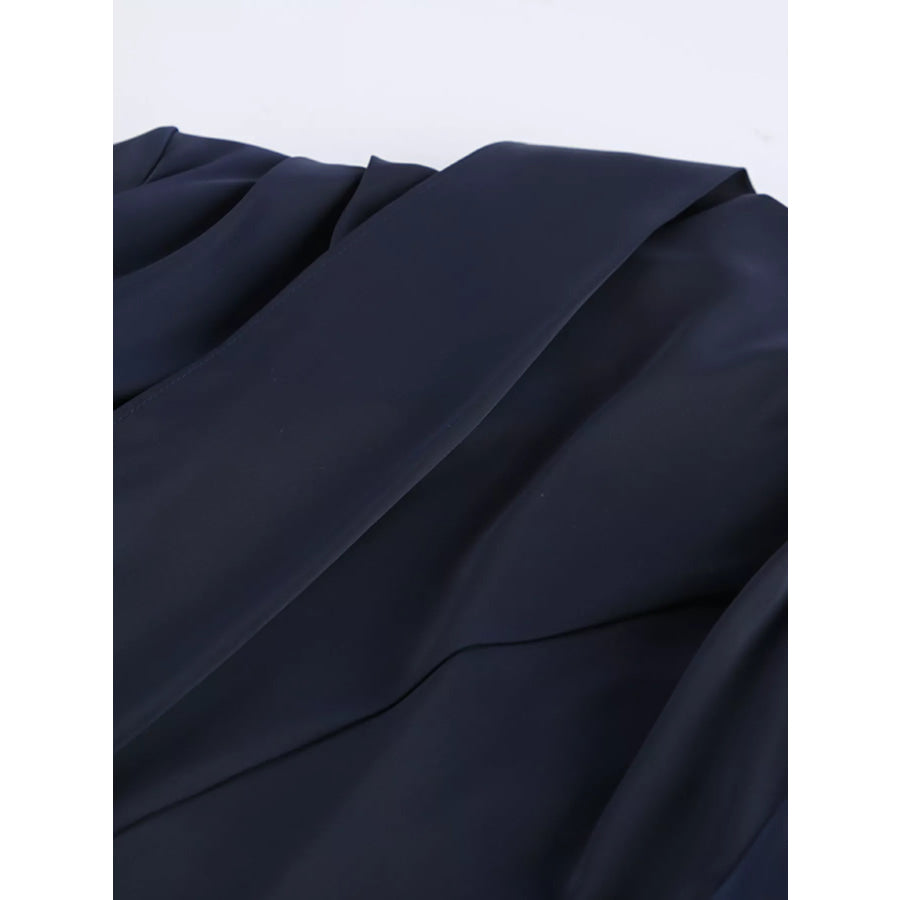Mock Neck Flounce Sleeve Dress Apparel and Accessories